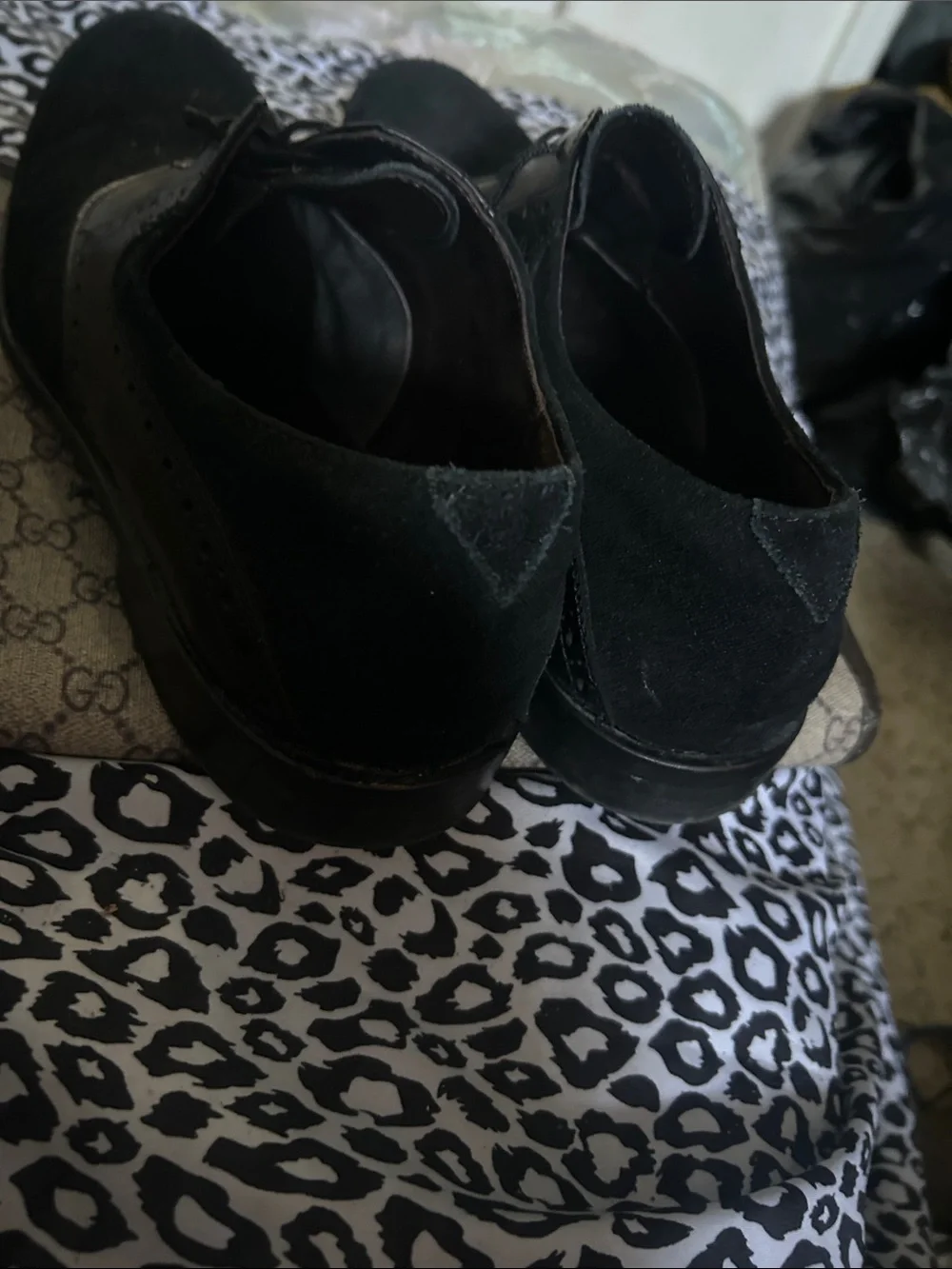 Men's John varvatos classic Black Leather Dress Shoes
